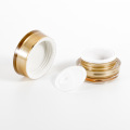 high quality wholesale body cream 10g 25g 30g 50g UV coated silver gold plastic acrylic double walled gold cosmetic jar 50 ml