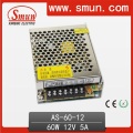 60W 12VDC 5A Alimentation de commutation petite taille avec 111 * 78 * 36mm