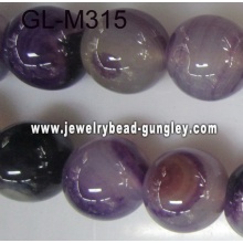 Round agate bead-dark purple