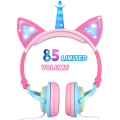 Светящийся единорог Cat Ear Eard Регулируемые складные наушники