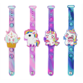 Push Bubble Unicorn Dial Silicone Kids LED Reloj