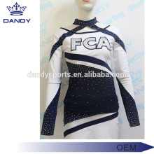 Uniformes de cheerleading bleu marine pour enfants