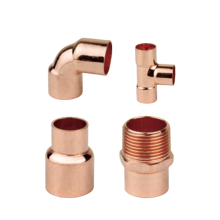 Refrigeration Part Reducing Tee Solder Ring Copper Fittings