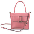 Square buckle decorative leather shoulder bag handbag