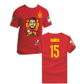 Fan de football Espagne 2014 cartoon t-shirts pour la Coupe du monde brésilienne