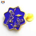 Novo design Glitter Glitter Metal Flower Pin Bistage