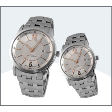 High-Grade Stainless Steel Couple Watches, Quartz Watch 15183