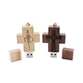 Wooden Cross Bulk USB Flash Drive