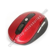 Красный 2.4G беспроводная мышь