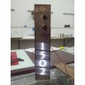 Hotel Room Door Number Illuminated LED Light Sign Stainless Steel Etched Plaques