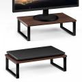 Wood Computer Monitor Laptop Stand Set