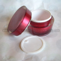 Rouge 50ml Pot cosmétiques acrylique de forme en pente