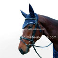 Custom Equestrian Horse Engrenagem Fly Mask Véu Bonnet Saddlery