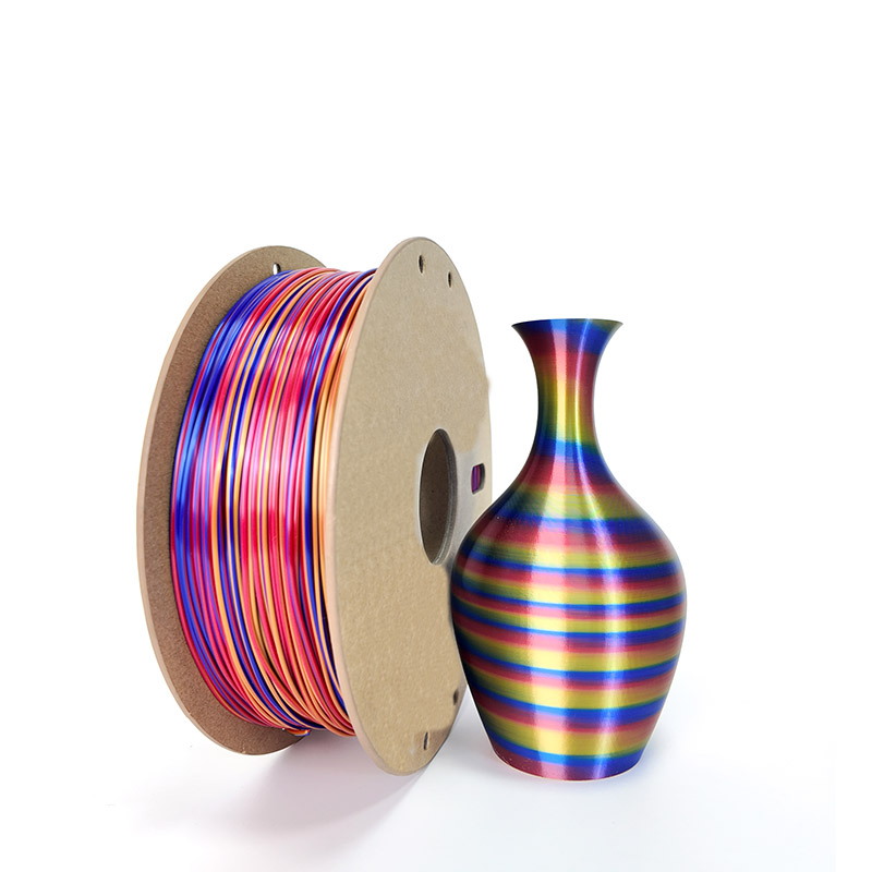 Shiny Silk Muticolor Fast Change PLA Filaments Shiny Silk Muticolor Fast Change PLA Filaments