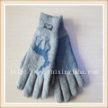 Snowflake jacquard knitted men gloves