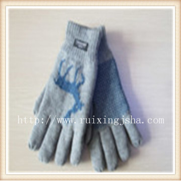 Schneeflocke Jacquard gestrickt Herren Handschuhe