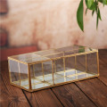 Grid Jewelry Tray Show case Display Storage Glass Geometric Terrarium