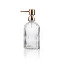 18oz Clear Glass Liquid Hand Soap Dispenser Bottle