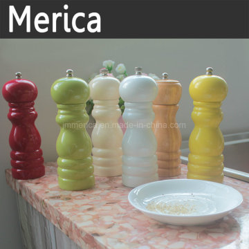 Multicolor Wooden Manual Pepper Grinder