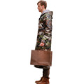 Hooded adult long raincoat camouflage style polyester