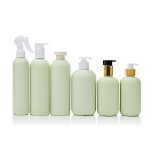 HDPE Grüne weiche Kosmetiklotion Plastik Shampoo Flasche