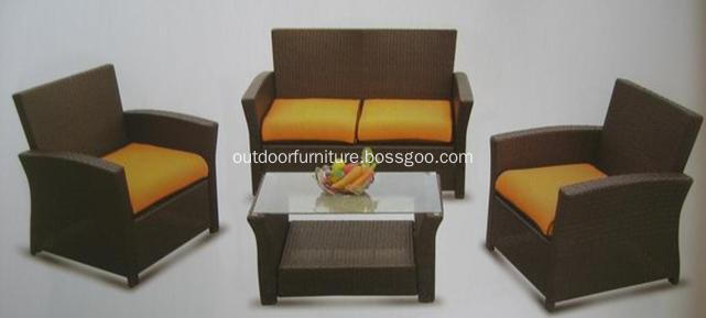 DLR1122 KD 4PCS Cheap Outdoor Furniture Rattan Sofa