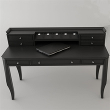 Black Computer Desk With Hutch