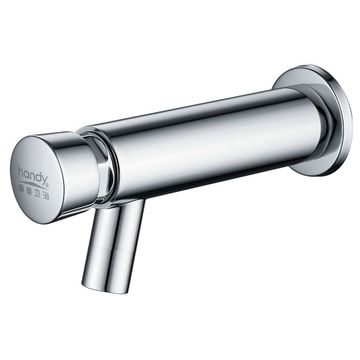 Long Body Push Button Pillar Bathroom Basin Taps