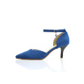 Women Suede Leather Middle Heel Pumps Shoes