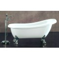 60 Inch Slipper Tub Set with Ball and Claw Feet