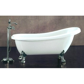 60 Inch Slipper Tub Set with Ball and Claw Feet