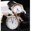 Quartz Black Leather Band Pair Watches for Lover