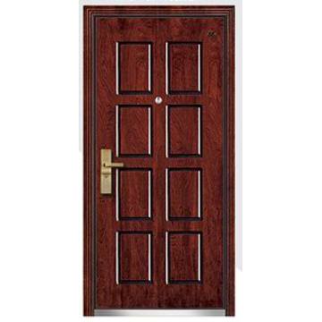 Modern Design Anti Theft Exterior Steel Wooden Armored Door