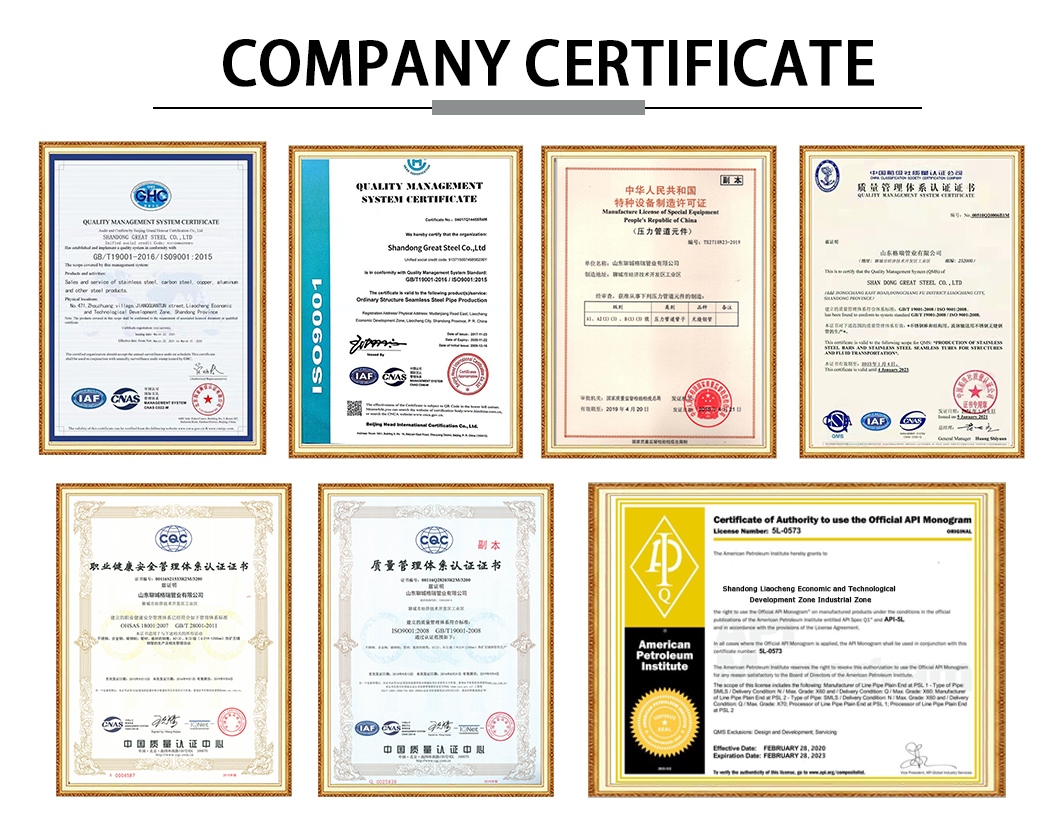 Company certificate Company certificate