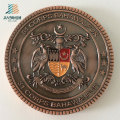 Moneda conmemorativa de metal de bronce antiguo de logotipo de recuerdo personalizado para la policía militar