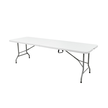 244CM 8FT Rectángulo Plástico Plegable En Media Mesa