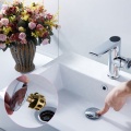 Pop Up Kitchen Sink Drain Stopper with Overflow