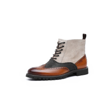 Genuine Leather Canvas upper Men's Boots
