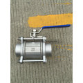 3 Piece Body PTFE Seats Lever Operated 80mm Bsp Stainless Steel Ball Valves