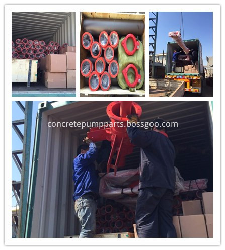 concrete pump parts container loading 