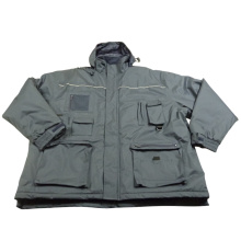 Adult Adult Adult Padded acolchoado Warm Waterproof Polyester Winter Woven Jacket Parka (IC17)