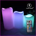 led bulb electric votive waves pillar candles light