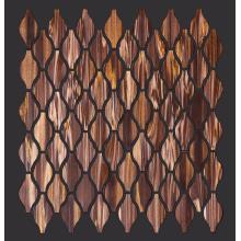 Azulejos de mosaico de vidrio de patrón de polvo de oro marrón de baño
