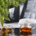 Clear Pyrex glass tea sets with teapot chinese tea kettle Design to prevent the lid from falling off