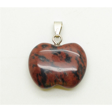 Pendentif jaspe rouge en forme de pomme