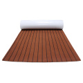 Leichte Teak &amp; schwarze rutschfeste EVA Faux Teak Sheet