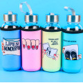 300ml Glass Sport Water Bottle Stock Sport Glass Bottle