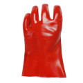 Red PVC acid and alkali resistant gloves