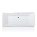 White Contemporary Square Freestanding Tub