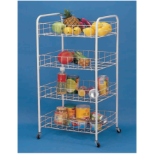 4-Tier Iron Wire Storage Cart